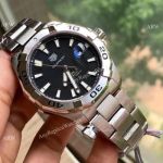 Swiss Clone Tag Heuer Link Fake Aquaracer Calibre 5 Watch SS Black Dial Swiss Automatic